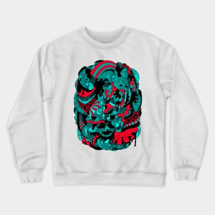 Turqred Abstract Wave of Thoughts No 2 Crewneck Sweatshirt